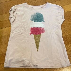 Tea Collection pink ice cream shirt size 6-7